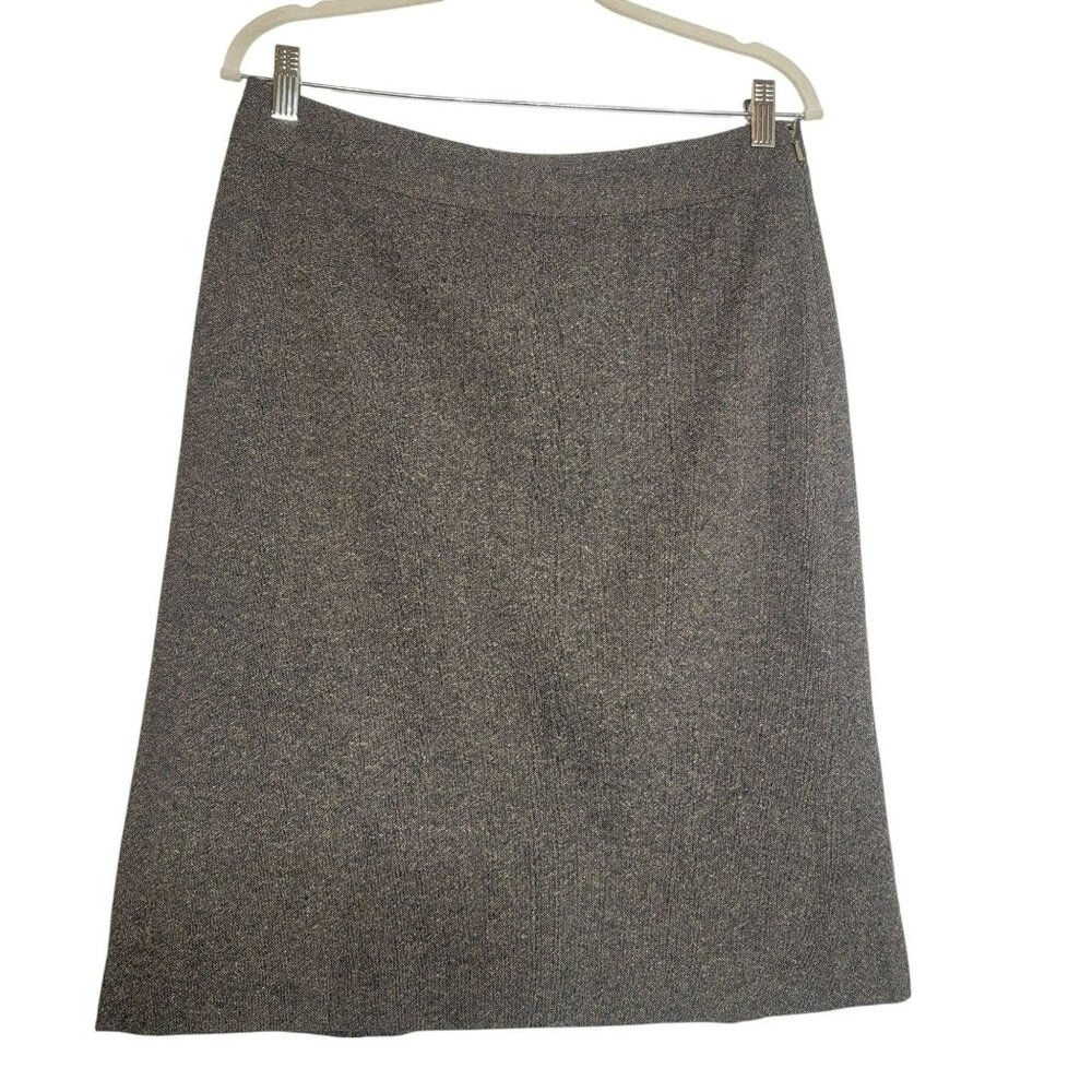 Gap Pencil Skirt, Women 8, Brown Pebble Tweed, Wool/Silk Blend, Lined, EUC